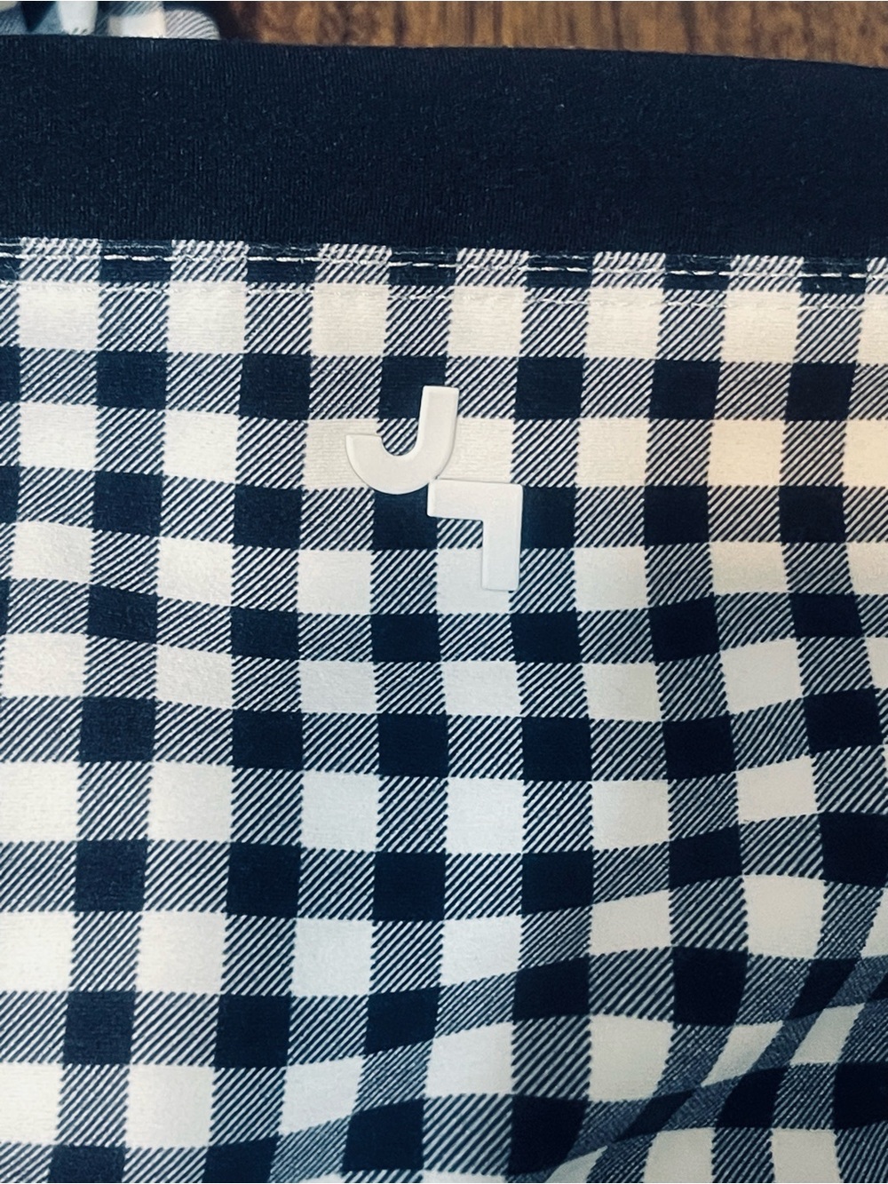 JoyLab Black and White Gingham High-Waist Leggings - Picture 5 of 8